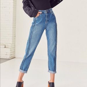 BDG urban outfitters mom jeans with pin stripes